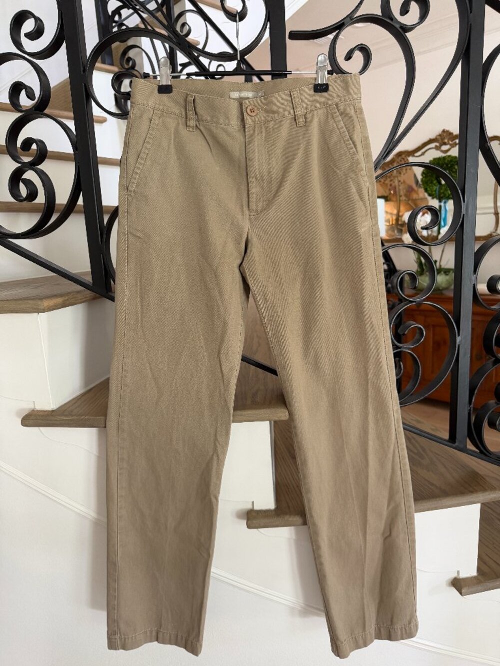 Nordstrom Cotton Chinos | Boy's Size 16 | Taupe/Light Brown